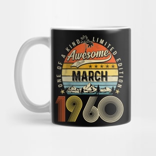 Awesome Since March 1960 Vintage 63rd Birthday Mug